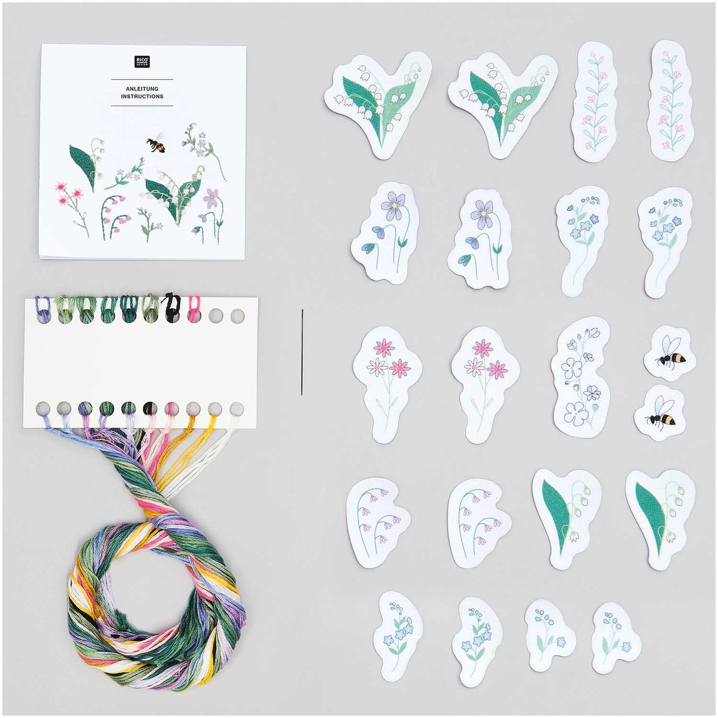 Rico Design - Stick and Stitch Embroidery Kit - Pre-Drawn