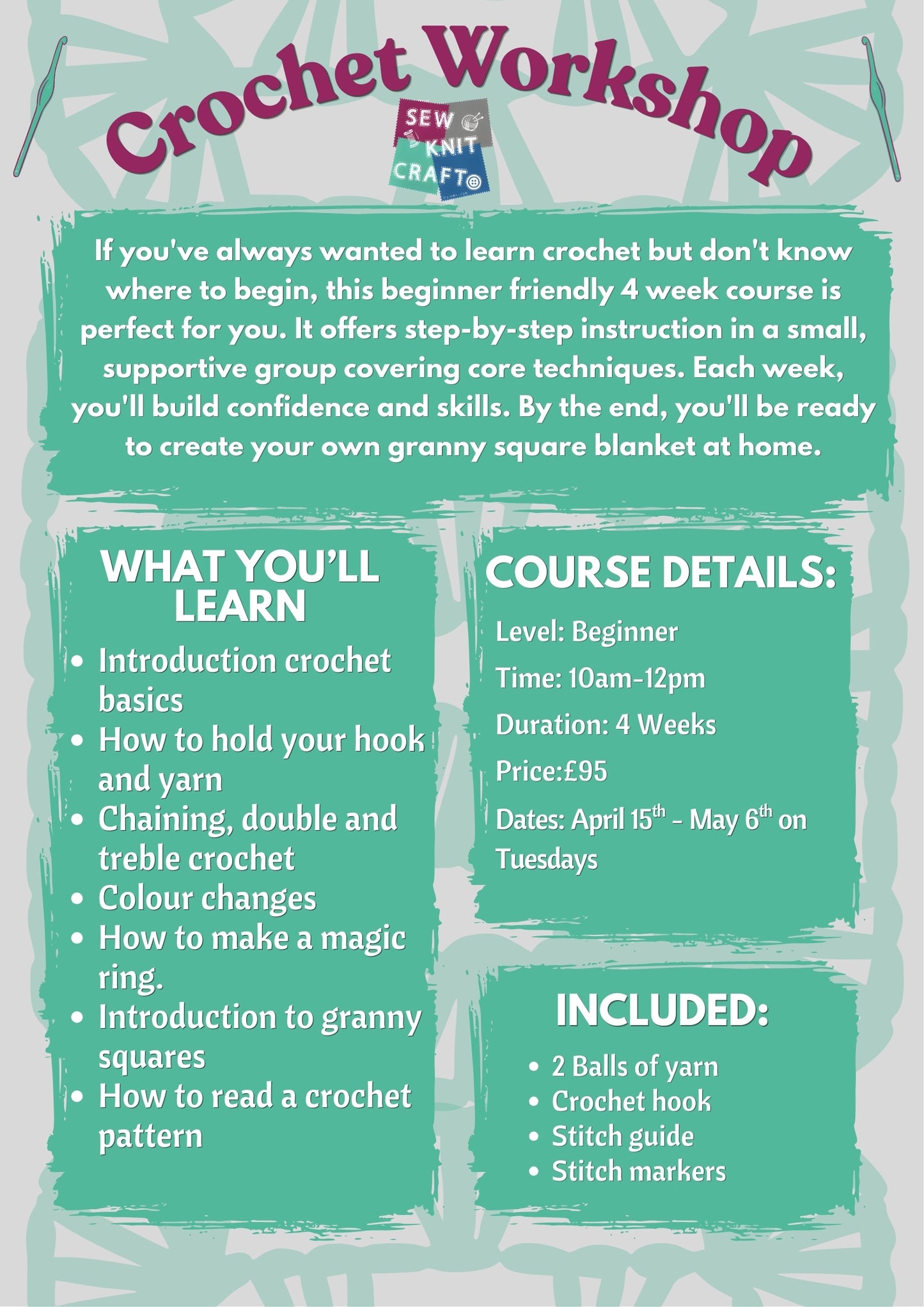 Crochet Workshop : Beginner