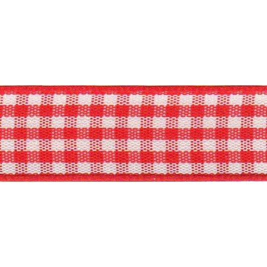 Berisfords Gingham Ribbon: 15mm