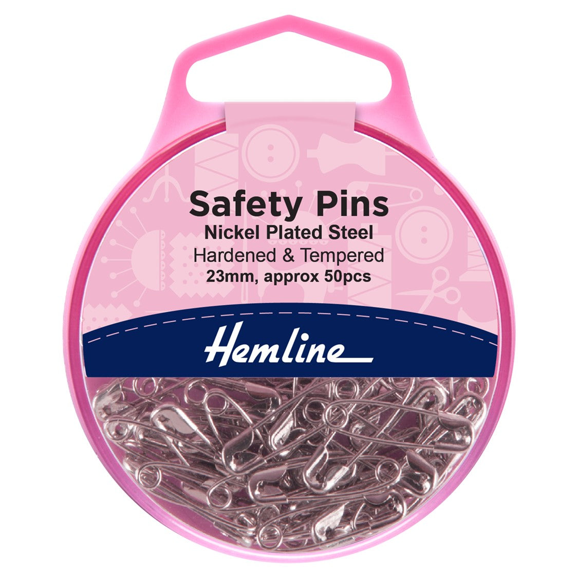 Hemline - Safety Pins Nickel Plated Steel