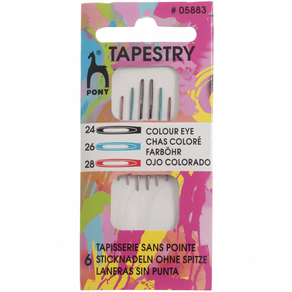 Pony - Coloured-eye Tapestry Needles 24-28