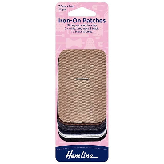 Hemline Iron-on Patches Assorted Multipack
