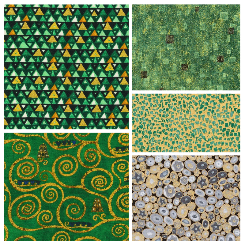 Robert Kaufman- Gustav Klimt Metallic Designs