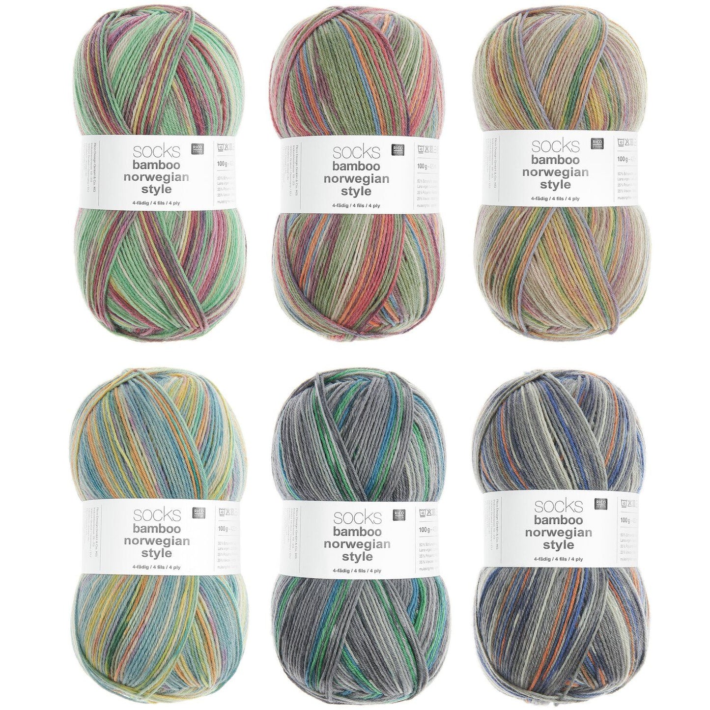 Rico Socks Bamboo Norwegian Style - 4 ply