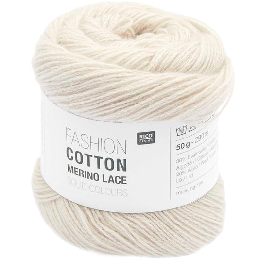 Rico Fashion Cotton Merino Lace Solid Colours