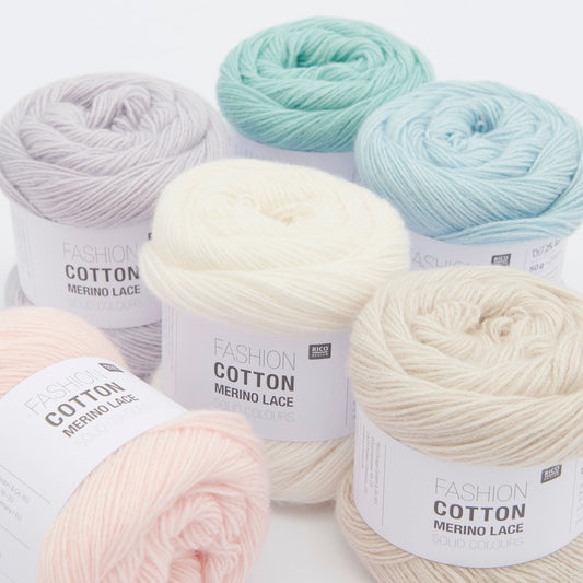 Rico Fashion Cotton Merino Lace Solid Colours