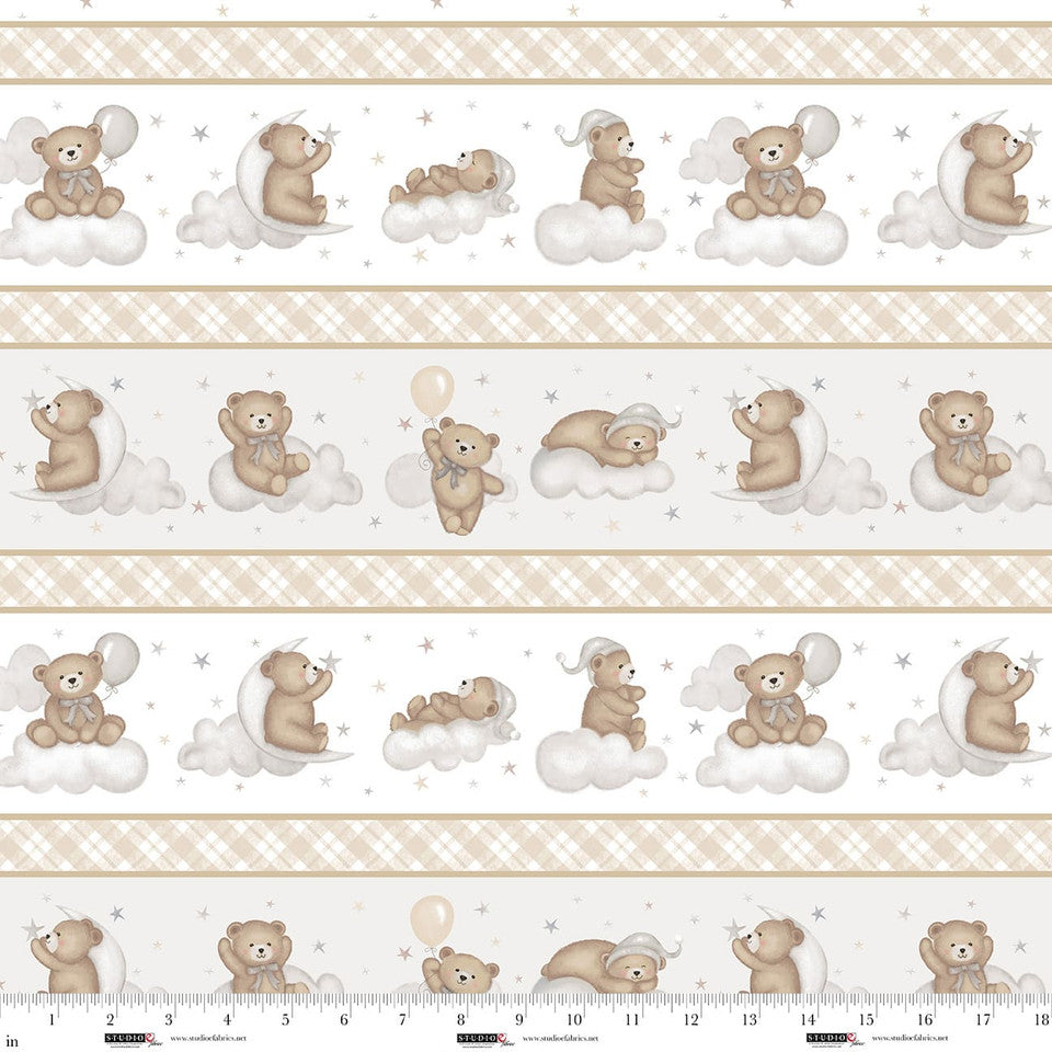 Teddy Studio Riided Studio E Fabrics - Sleepy Teddy by Sharla Fults – Sew Knit Craft