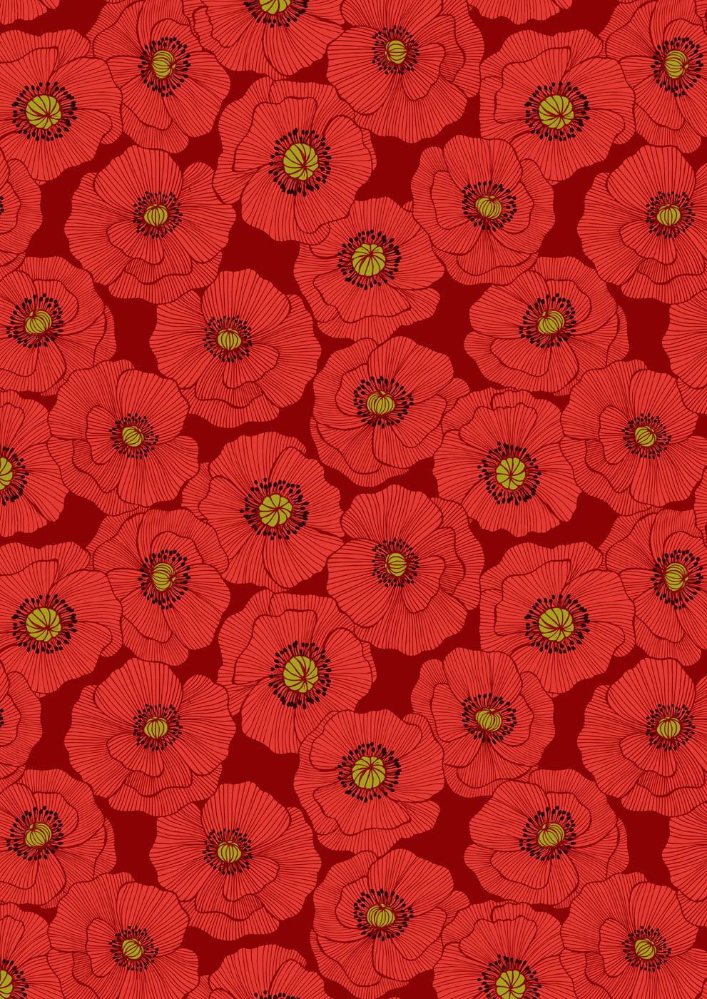 SALE : Poppies by Lewis and Irene