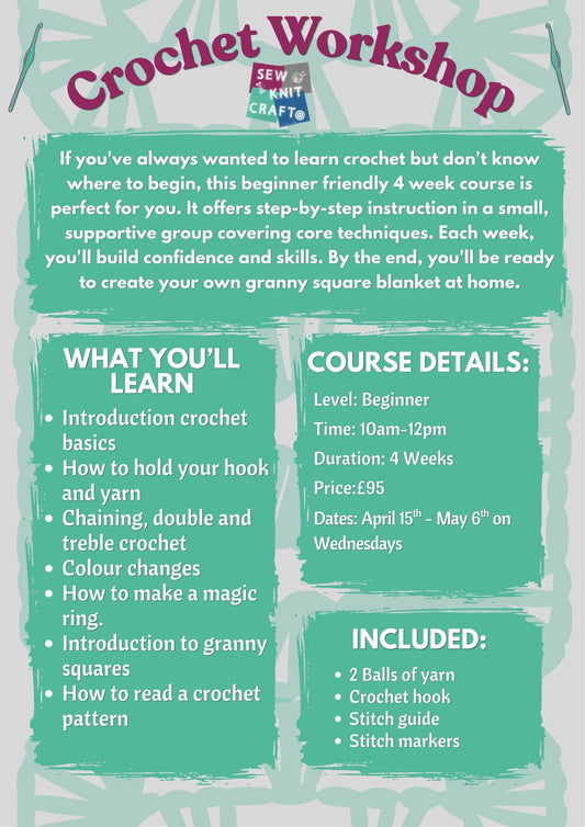 SOLD OUT - Crochet Workshop : Beginner