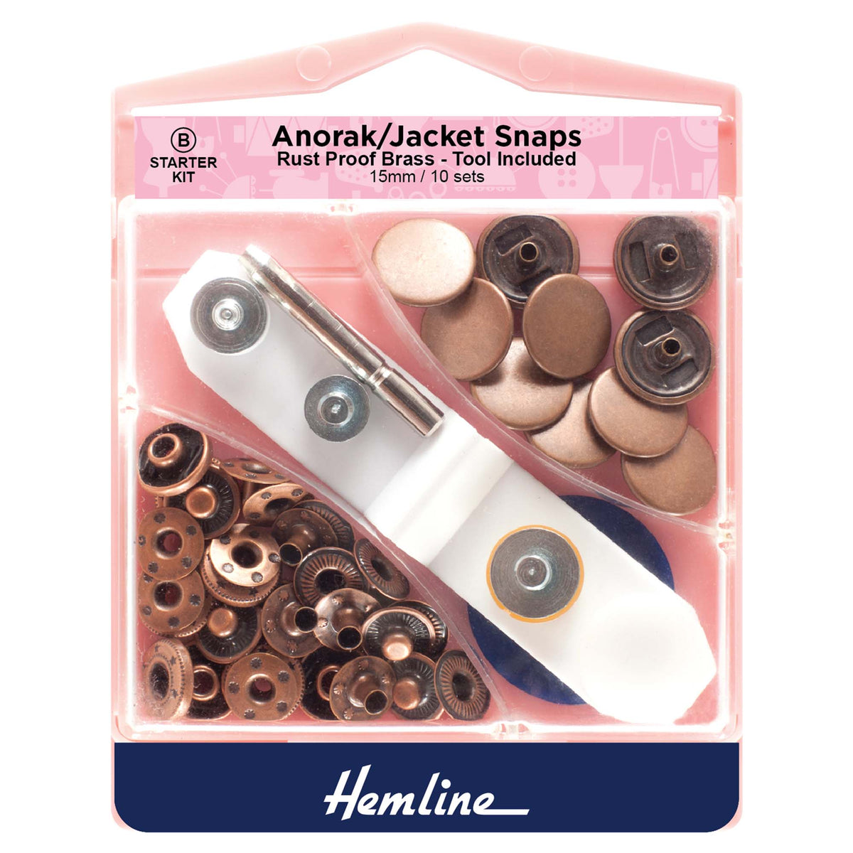 Snap Fasteners: Anorak: Bronze: 15mm