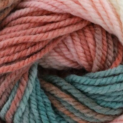 Close-up of a skein of multicolored yarn