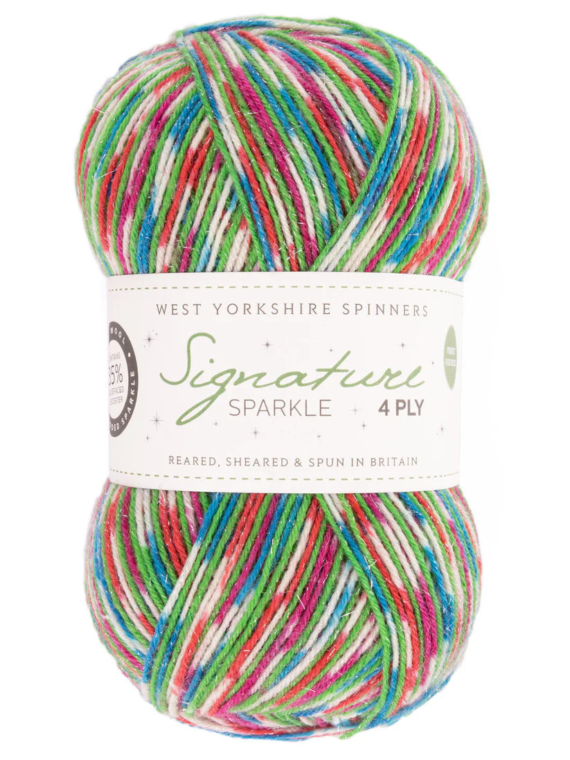 West Yorkshire Spinners Signature 4 Ply – Christmas Sock Yarn - Fairy Lights Sparkle (905)