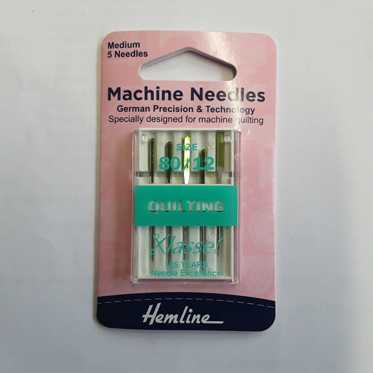 Hemline Machine Needles for quilting