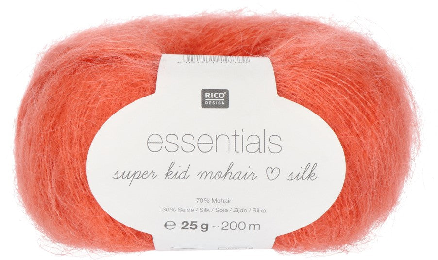 Rico Essentials Super Kid Mohair loves Silk Print, colore 1 luce, filo arcobaleno in mohair & seta per lavori a maglia e uncinetto, spessore ago 4,5 mm Rico Essentials Super Kid Mohair loves Silk Print, colore 1 luce, filo arcobaleno in mohair & seta per lavori a maglia e uncinetto, spessore ago 4,5 mm