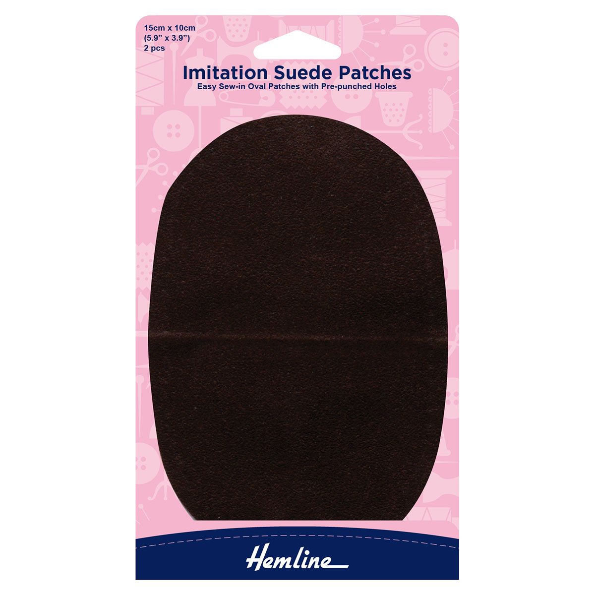 Hemline Sew-On Imitation Suede Patches