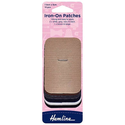 Hemline Iron-on Patches Assorted Multipack